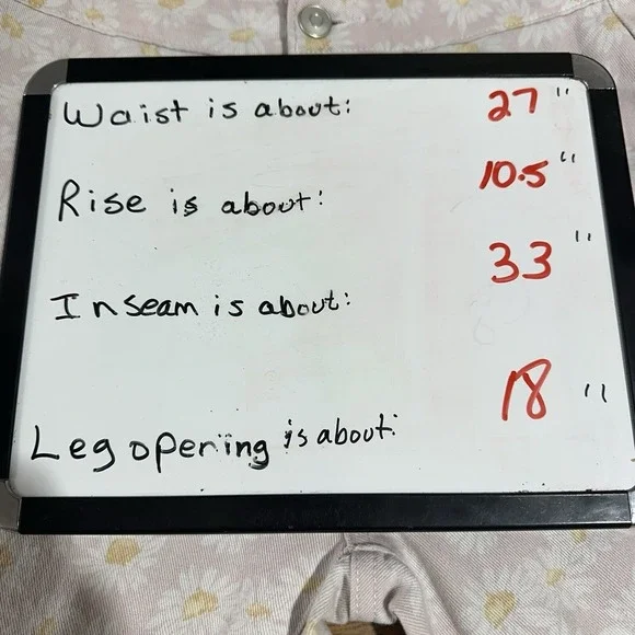 Peach Love 27 Hippie Floral High Rise Extreme Flare Leg Frayed Hem Jeans Y2K - Picture 8 of 9